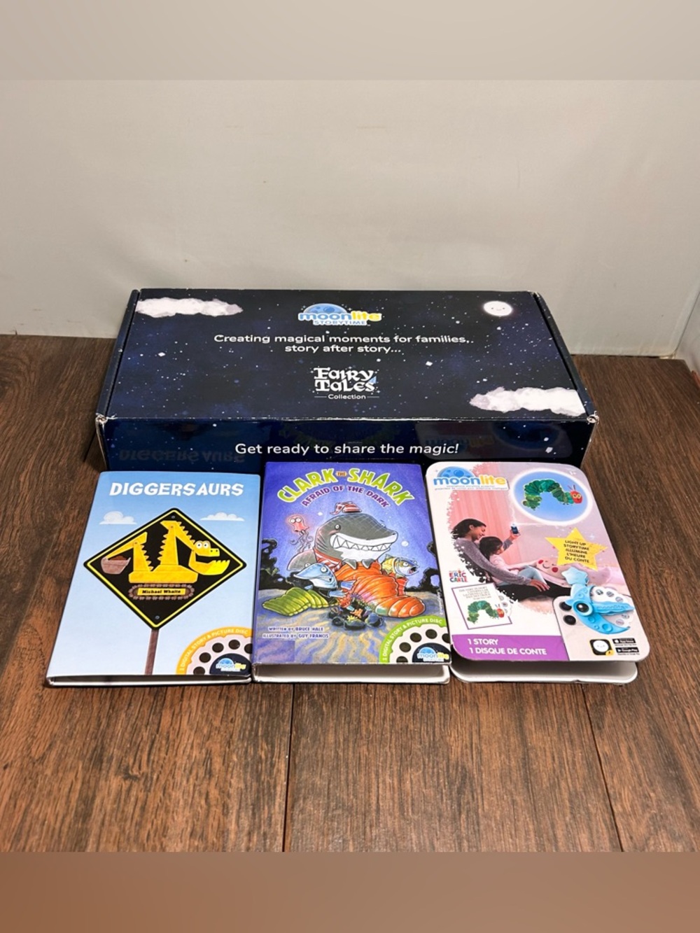 Lot Of 7 Moonlite Projection Stories, 1 Projector, App Store & Google Play